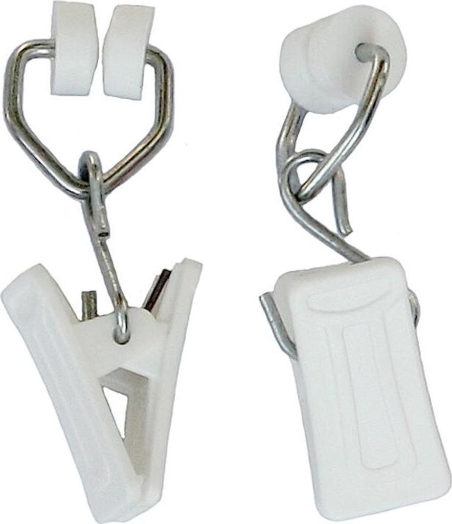 Gardinenrollen Innenlaufrollen T-Rollringe Vorhang Clips - Produktbild 