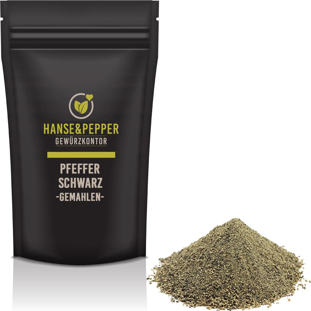 1kg Pfeffer Schwarz gemahlen Pulver Universalgewürz 1A Produktbild 