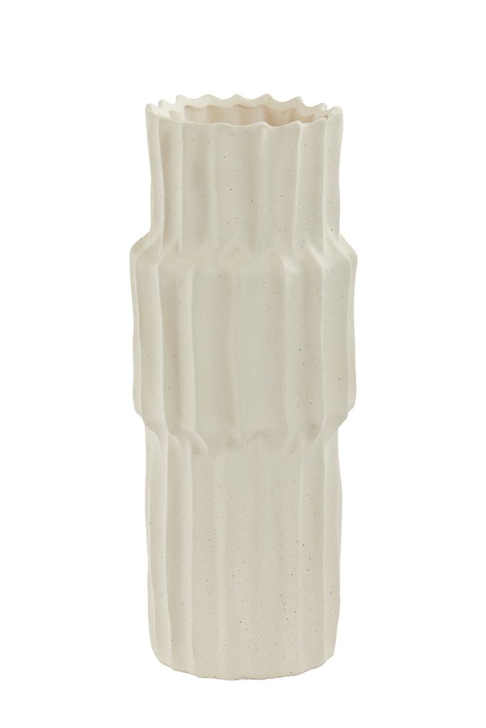 Light & Living LONGA Mini-Vase Keramik Creme – Ø14,5x36 cm