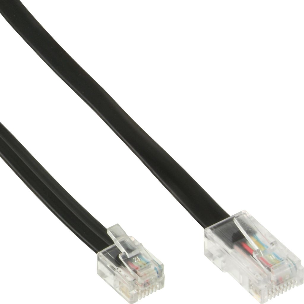 InLine Modularkabel, RJ45 zu RJ12 Stecker / Stecker, 6-adrig, 3m