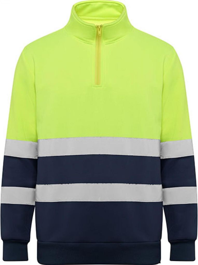 Roly Workwear HV9314 | Sweatshirt Spica S bis 4XL - Farbe: Navy Blue 55/Fluor Yellow 221 - Größe: 4XL