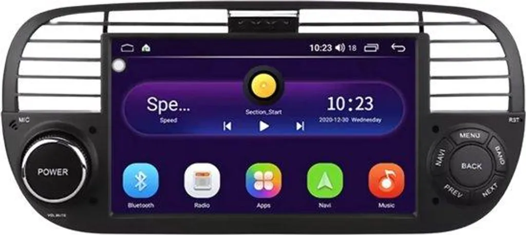 Autoradio CarPlay pour Fiat 500 (2007-2015) - GPS Bluetooth et Android