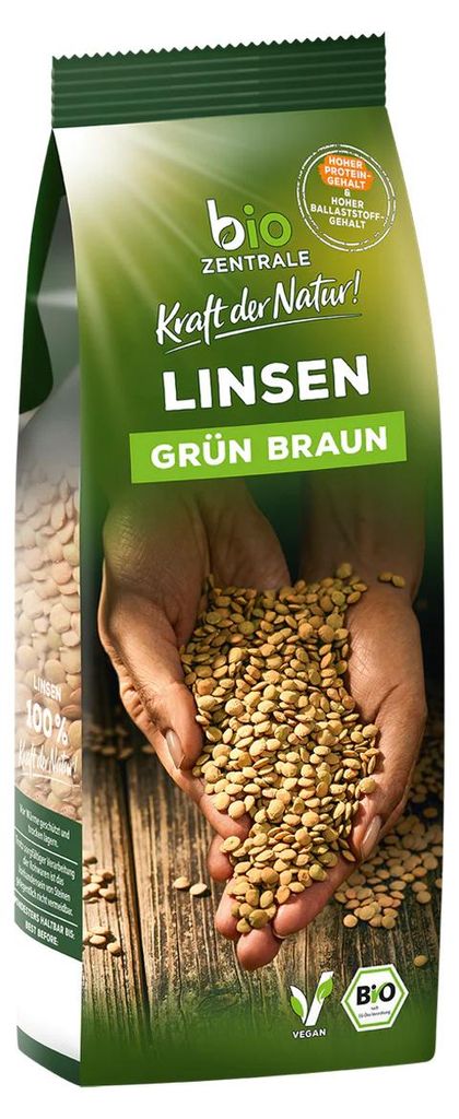 Organiczna soczewica zielono-brązowa Zdjęcie produktu 