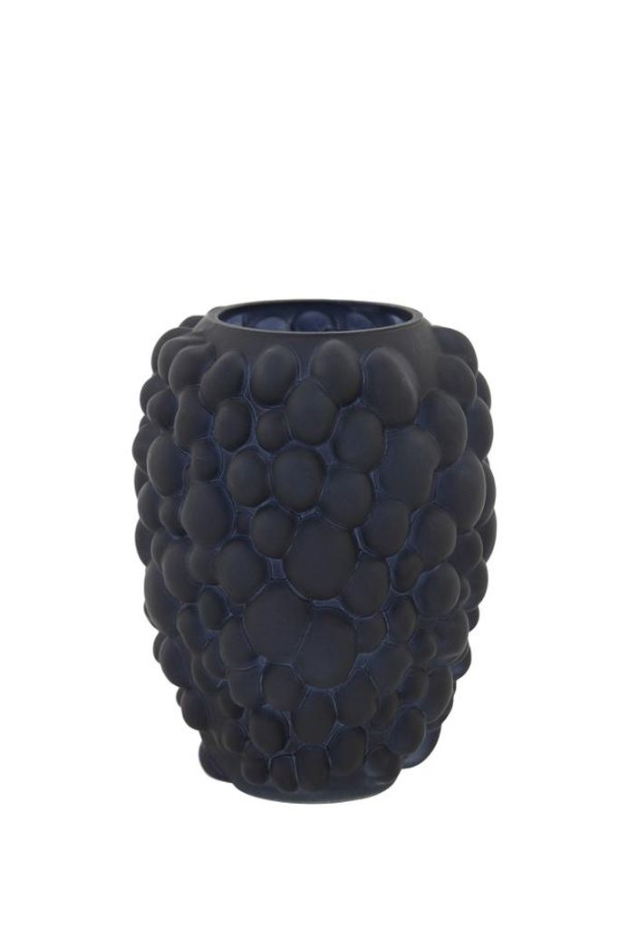 Vase 15x20 cm aus Glas matt schwarz