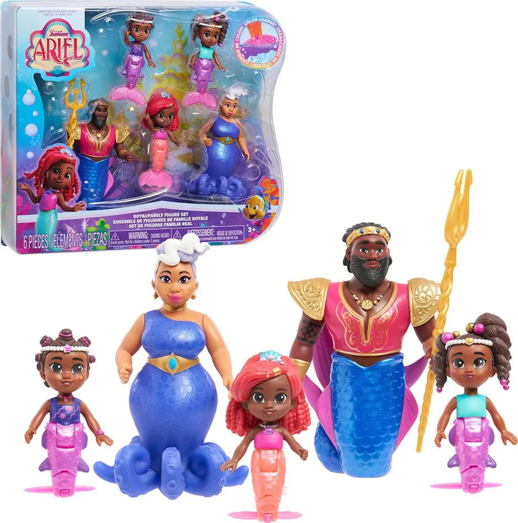 Ariel Famille Royale Just Play 5 Figurines Détails Authentiques Disney