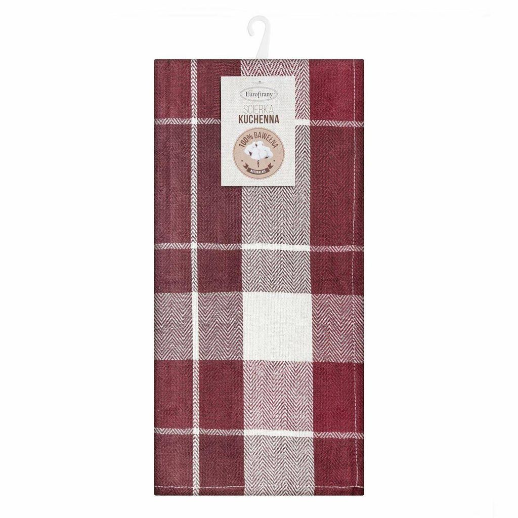 EUROFIRANY | Geschirrtücher 2er Set - 50 x 70 cm - bordeauxrote Küchentücher - Baumwolle