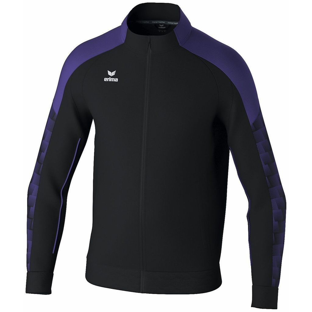 Erima Evo Star Trainingsjacke Herren Damen schwarz ultraviolett Gr 4XL