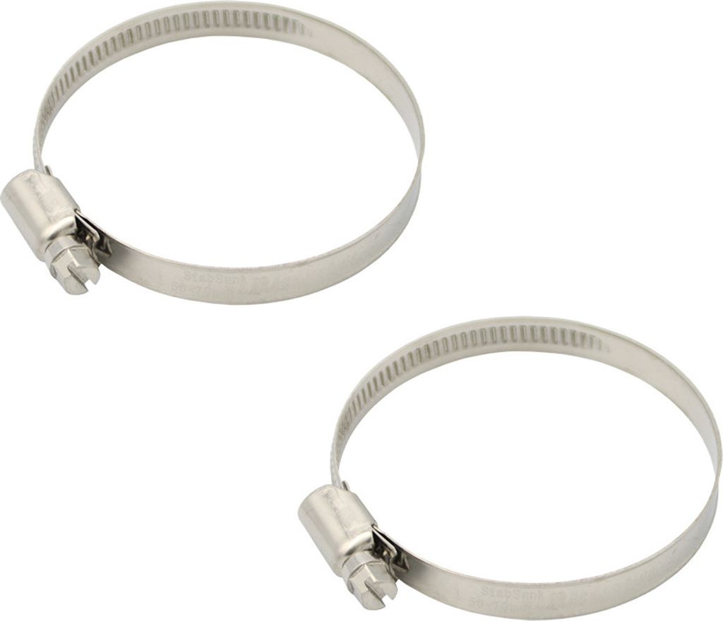 2x Edelstahl Schlauchschelle 50 - 70 mm 2 Zoll Schlauchklemme