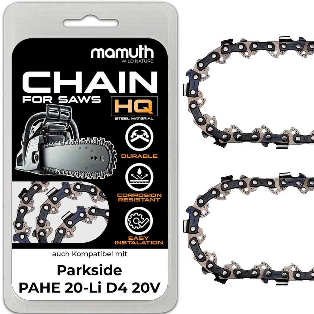 2x catena per motosega 20cm 1,1mm 3/8" 33TG per Parkside Immagine del prodotto 