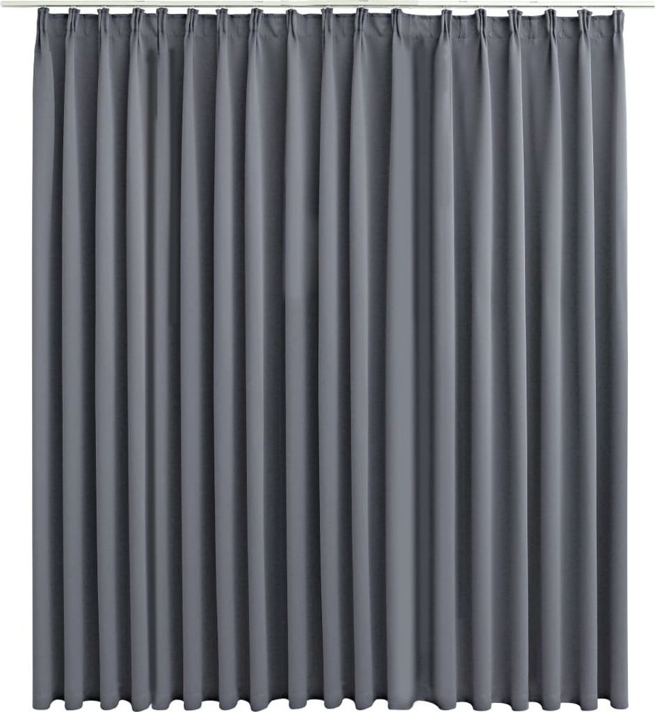 Verdunkelungsvorhang mit Haken Grau 290 x 245 cm