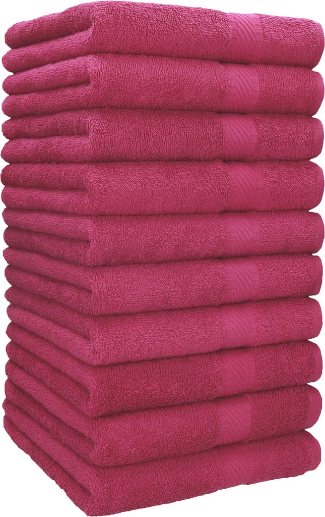Betz Handtuch 10er Pack Handtücher Set Palermo Größe 50x100 cm 100% Baumwolle - gut trocknend, leichte Qualität - ideal für Sport, Strand - cr...