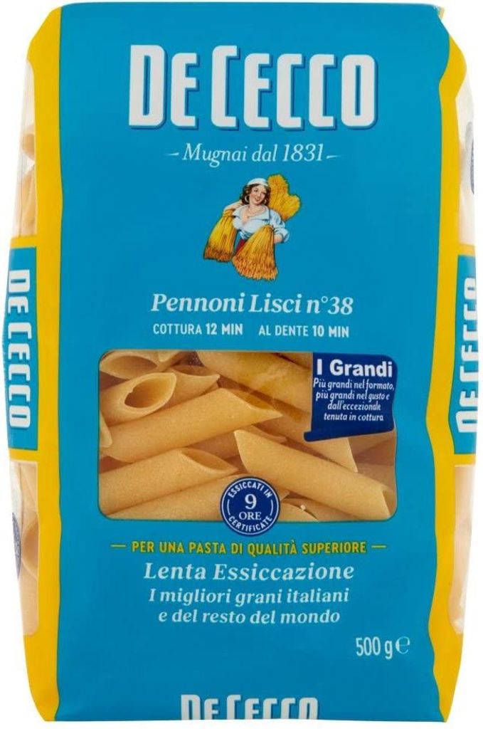 24x Pasta De Cecco 100% Italienisch Pennoni Lisci N°38 Nudeln 500g + Italian Gourmet Polpa 400g