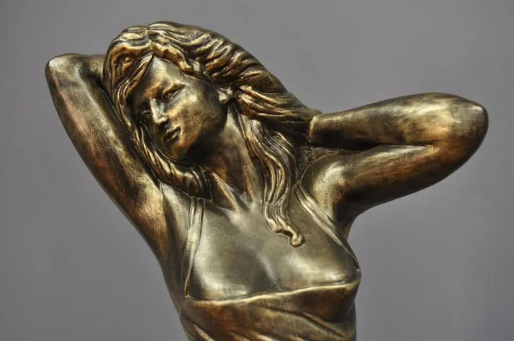 Sculpture décorative dorée PG002 - Statuette de style antique chic - 9