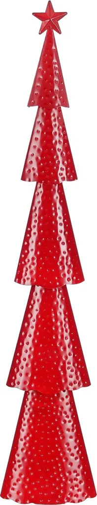 Décoration Noël Durable en Fer Rouge 91 cm - Fini les Épines au Salon