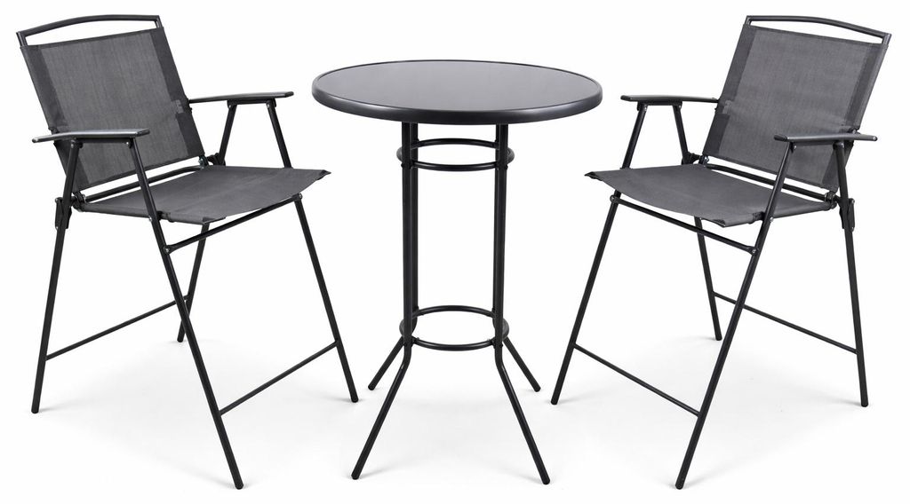 Ensemble de meubles de jardin 3 pièces / table de bar / 1x Image du produit 