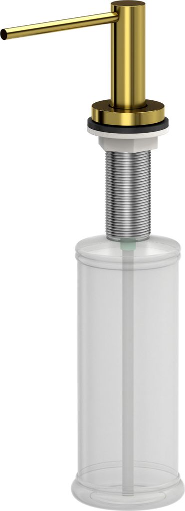 QUADRON Seifenspender JUDY SteelQ Einbau Küche, Spülmittelspender Küche, Farbe: Gold, Seifenspender für Spülbecken mit 500ML Flasche