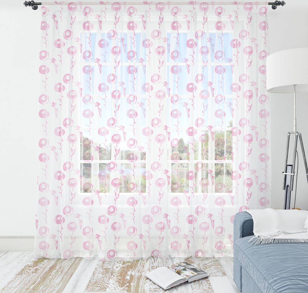 ABAKUHAUS Blumen Wandteppich, Feminine Romantische Illustration von Rose Silhouetten auf einem einfachen Hintergrund, Wohnzimmer Schlafzimmer seidi...