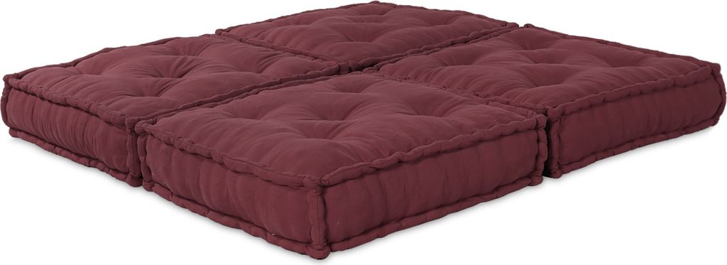 Best Möbel Modulare Puffs 2 Stk. Kastanienbraun Stoff - Gartenmöbelauflagen CL96936