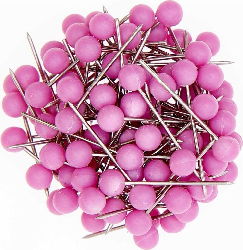 Rico Design Stecknadeln 16 mm 100 Stück Nähzubehör Quilting Pins 1.6 cm Violett