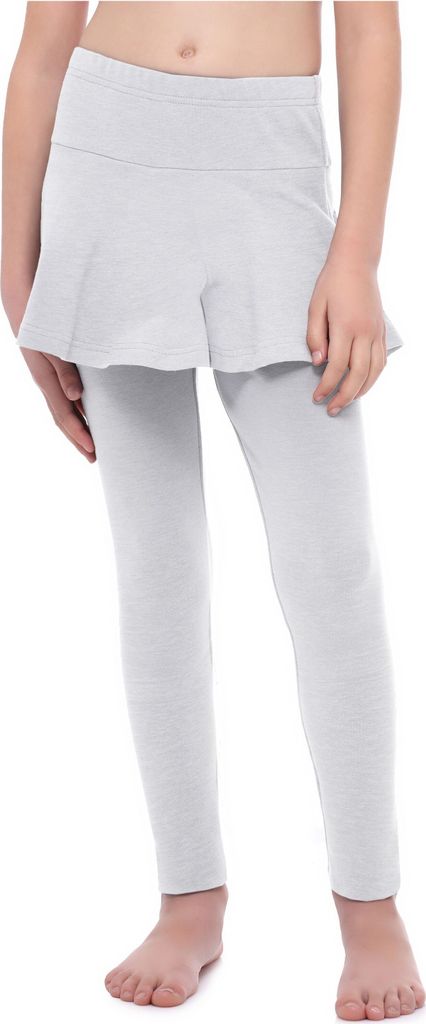 Merry Style Mädchen Lange Leggings aus Baumwolle mit Rock MS10-254 (Melange, 122 cm).