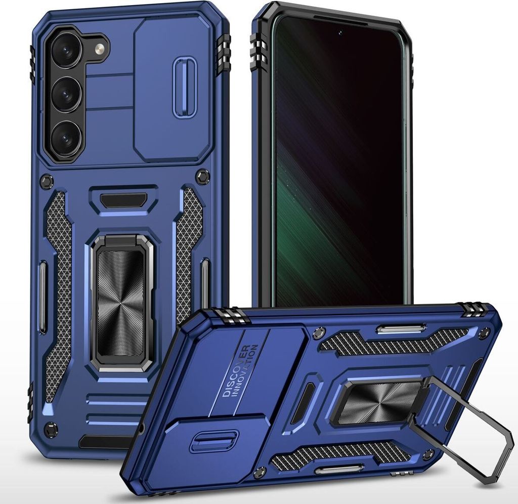 König Design Hülle kompatibel mit Samsung Galaxy S24 Plus Kunststoff Soft Handyhülle - Handy Case Marineblau
