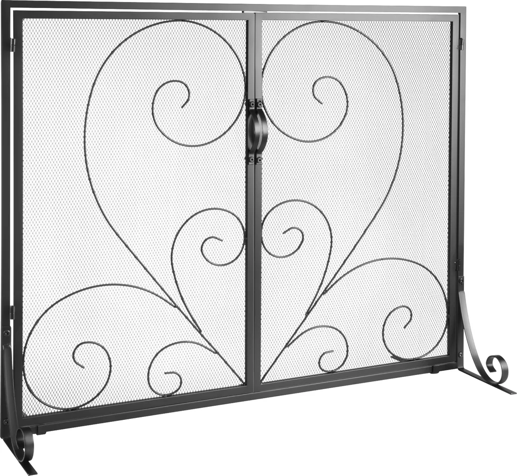 Pare-Étincelles Haute Résistance 802mm Grille en Fer pour Poêle à Bois
