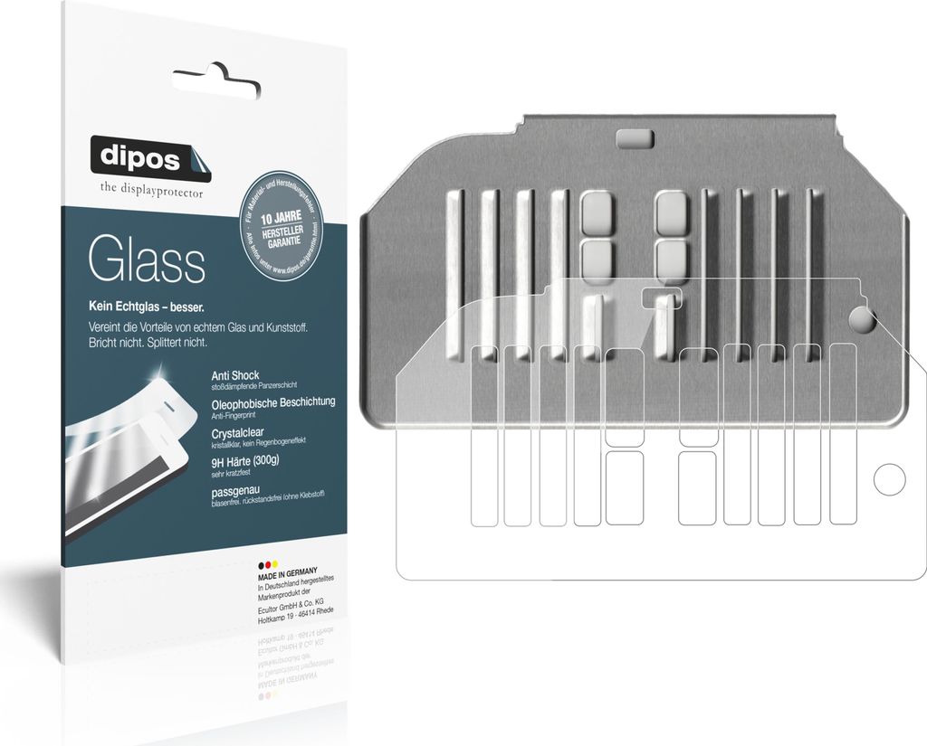 1x Schutzfolie für Siemens EQ6 300 Tropfblech - Anti-Shock 9H Folie dipos Glass Kunststoffglas