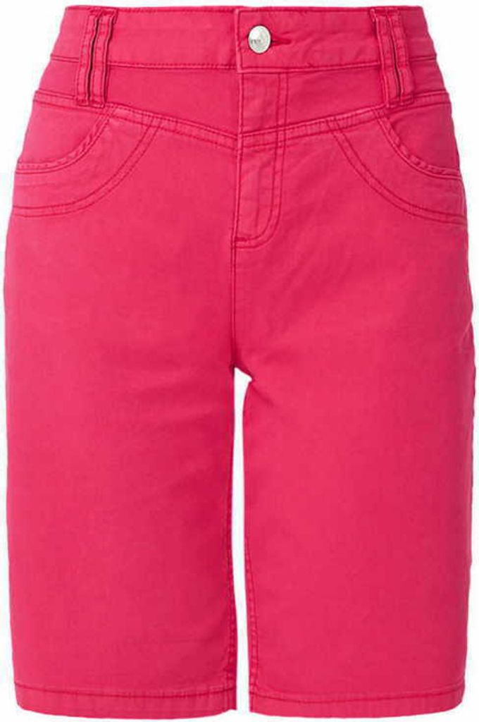23612 S. Oliver, Smart , Damen kurze Jeans Shorts Bermudas, Gabardine Stretch, pink, 34