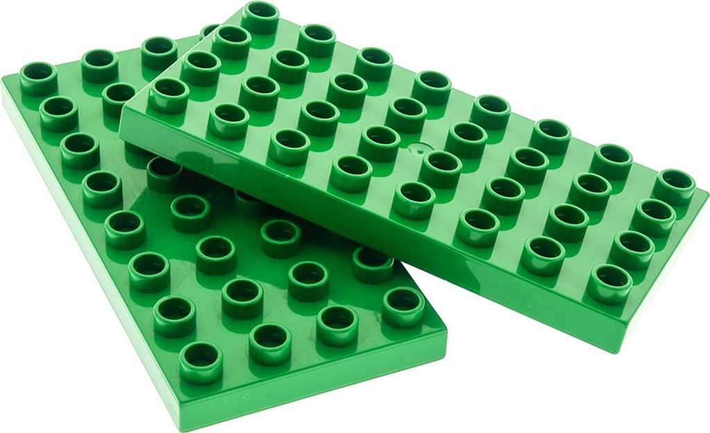 2x Lego Duplo Bau Platte 4x8 bright hell grün Basic 4279291 Produktbild 
