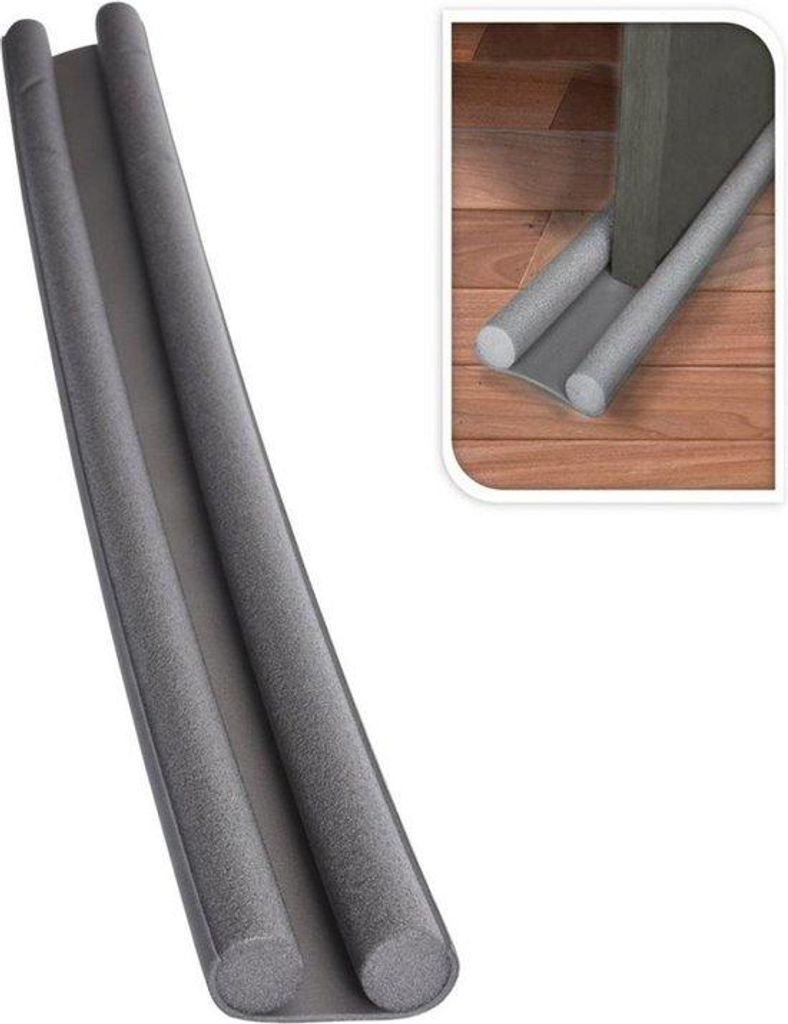Zugluftstopper Set 3-teilig Türdichtung 85 cm schwarz/weiß