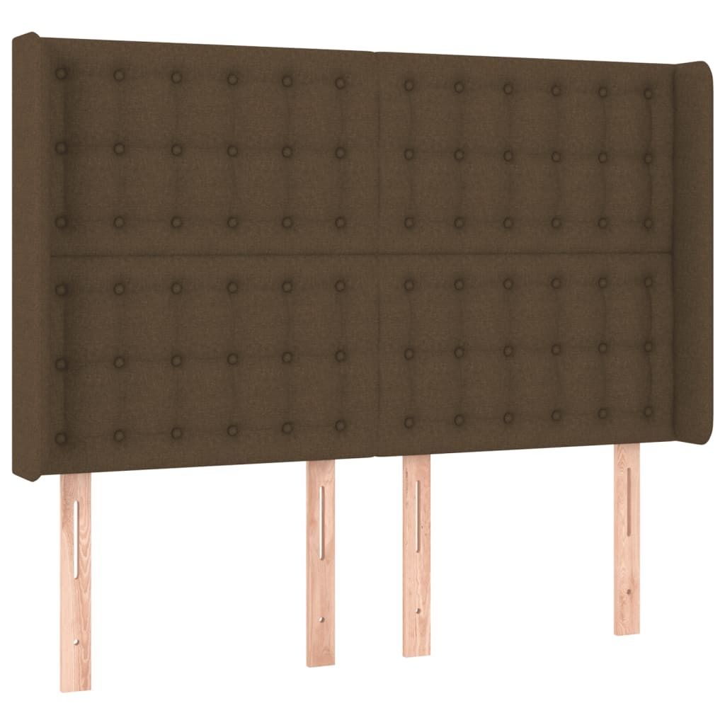 vidaXL Kopfteil mit Ohren Dunkelbraun 147x16x118/128 cm Produktbild 