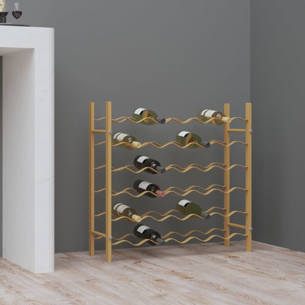 "im Angebot" Weinregal für 36 Flaschen Golden Metall - Weinregale CC14136