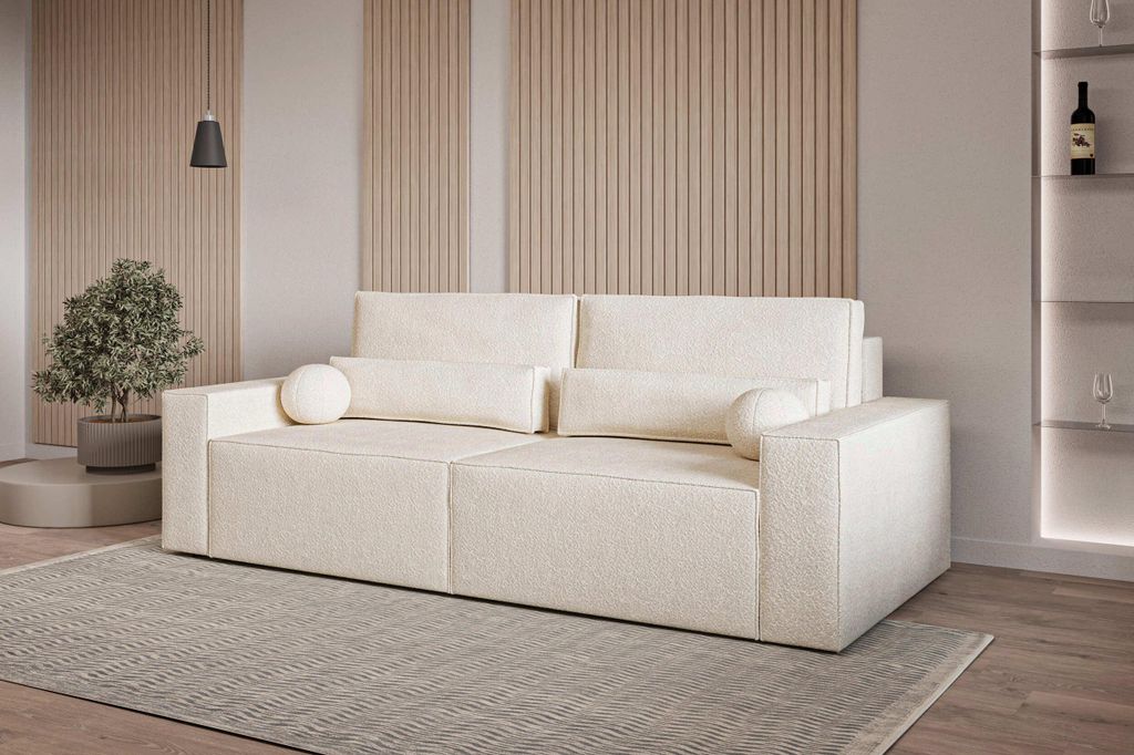 Sofa mit Schlaffunktion und Bettkasten, Polstersofa  aus Produktbild 