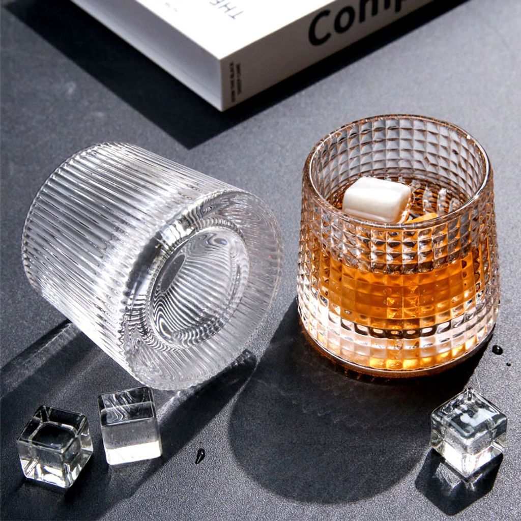 KANARS Whiskygläser-Set, 4 Stück – Kristall-Rocks-Gläser, 284 Ml – Für Scotch, Bourbon, Cocktails – Geschenk Für Männer, Valentinstag
