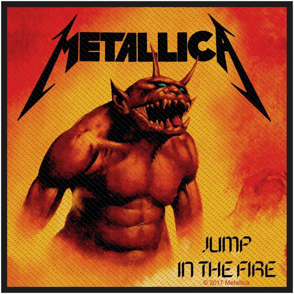 Metallica - Standardgröße - Patch "Jump In The Fire" - Polyester RO1290 (Einheitsgröße) (Gelb/Orange/Schwarz)