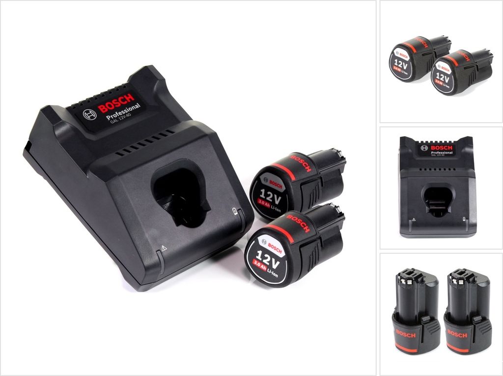 Bosch 2x 3.0Ah, batterie GAL 12V-40 Image du produit 