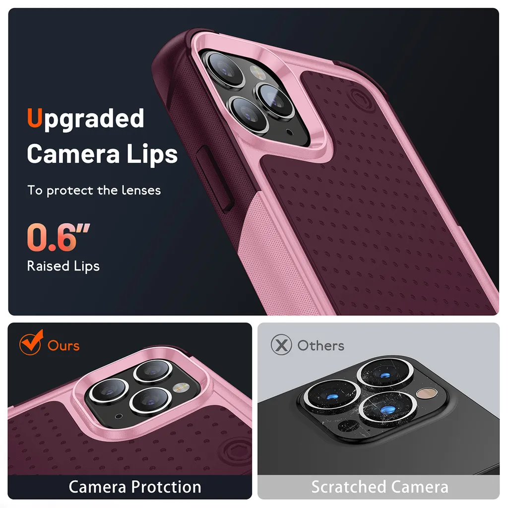 Cover Ibrida iPhone 11 Pro Max Rosa Rosso - Design Sicuro - 5