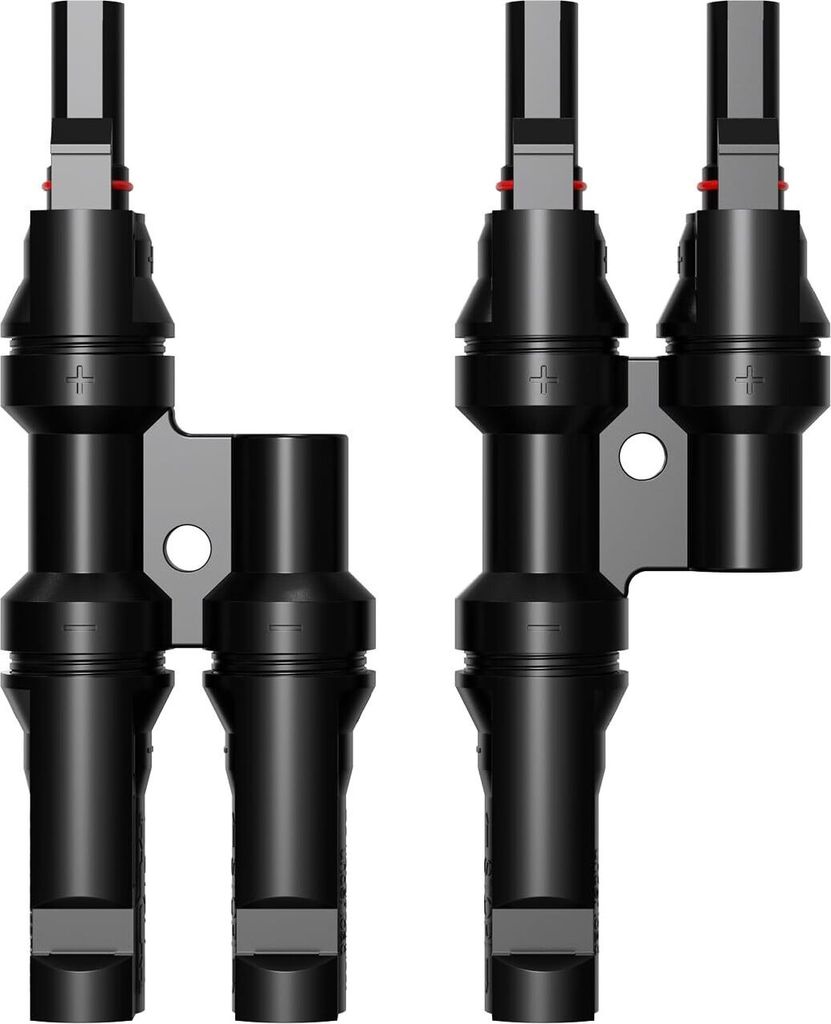 Solarpanel T Stecker, GENORTH Solar Y Steckverbinder 2-fach Verteiler, 1 Paar MMF+FFM Solarpanel Steckverbinder Photovoltaik Kabelstecker, Solarkab...