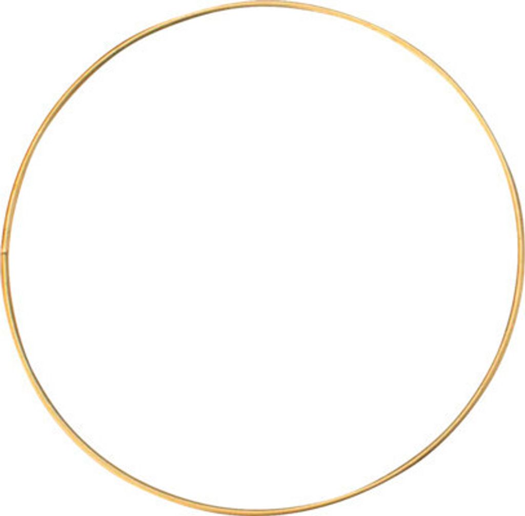Metallring gold beschichtet Ø 15x0,3 cm für Bastelarbeiten, Produktbild 