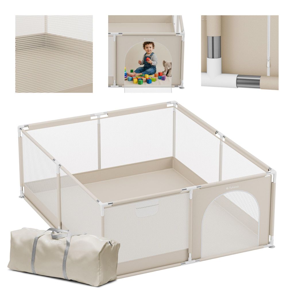 Baby Laufstall, Laufgitter Baby 150x180 cm Krabbelgitter Produktbild 