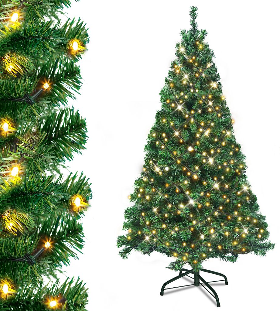 UISEBRT Künstlicher Weihnachtsbaum mit Beleuchtung 210cm Produktbild 