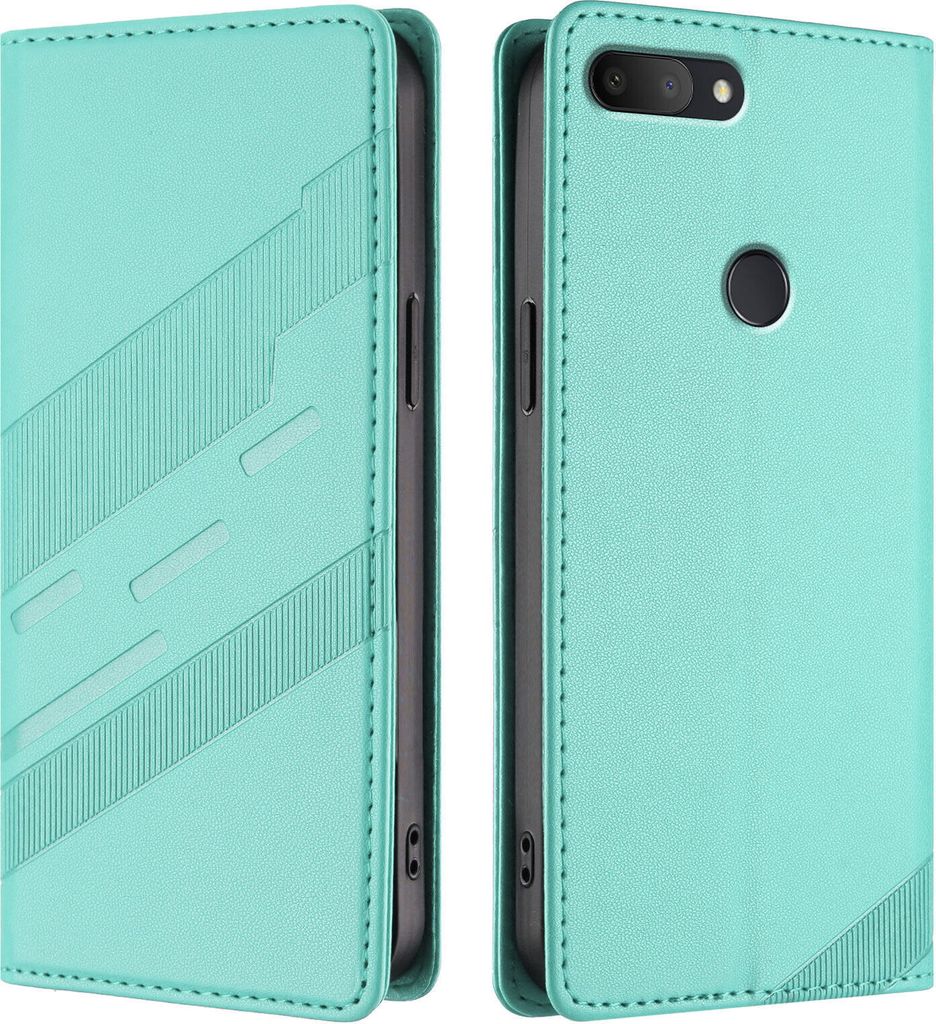 Hülle für TCL L10, Kunstleder Brieftaschen Handyhülle mit Kartenfach und Standfunktion Türkis