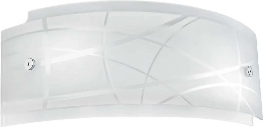 Offerta Applique Nereide 35x14cm 2XE14 - Vetro Satinato e Cromo