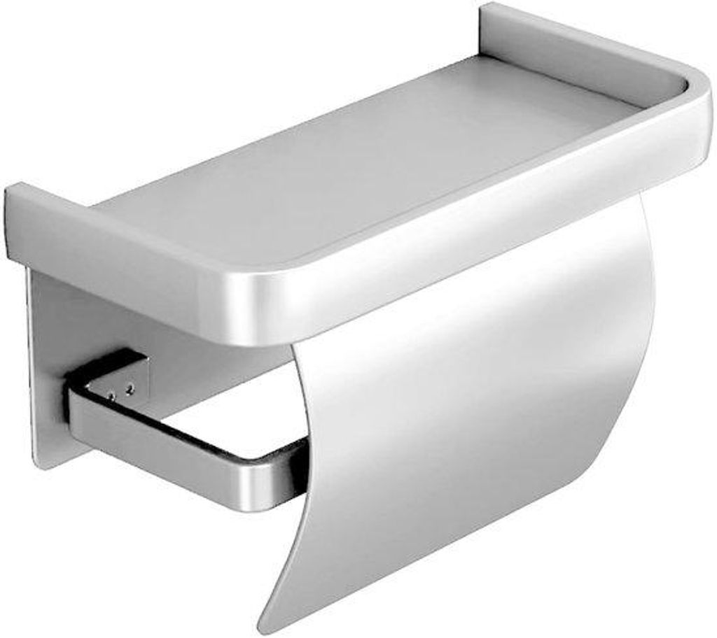 Silberner Toilettenpapierhalter selbstklebend