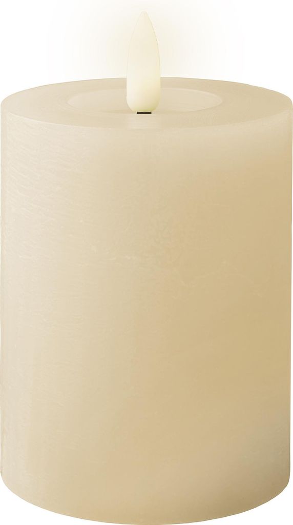 Lumineo LED Wachskerze Creme 11,2 x 7 cm, batteriebetrieben