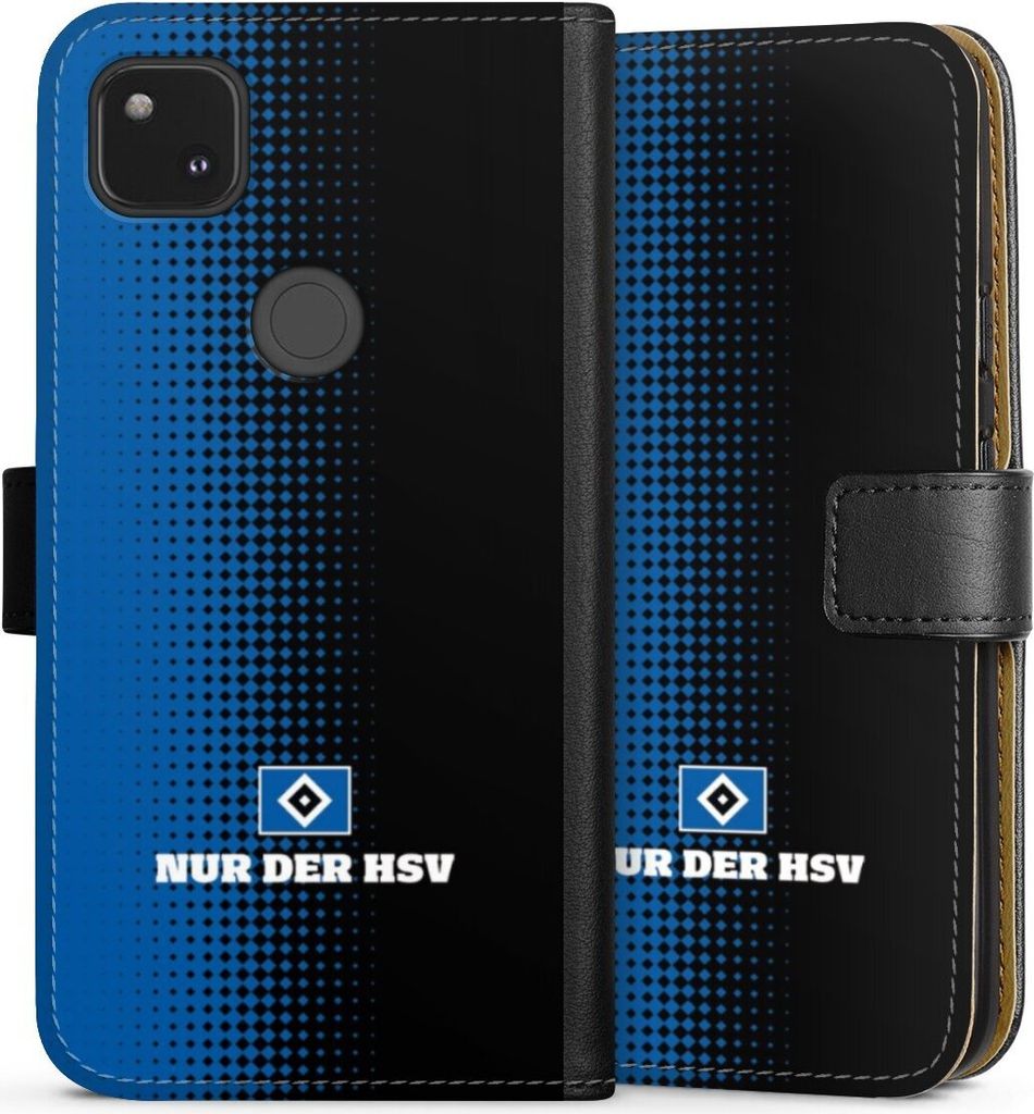 DeinDesign Klapphülle für Google Pixel 4a Handytasche Lederhülle Tasche HSV Logo Offizielles Lizenzprodukt