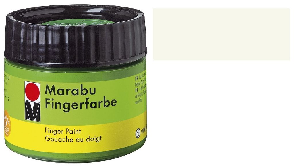 Fingerfarbe, weiß 070, 100 ml