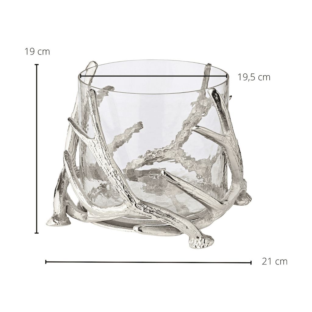 Edzard - Windlicht Kingston, Geweih-Design, H: 20 cm Produktbild 4