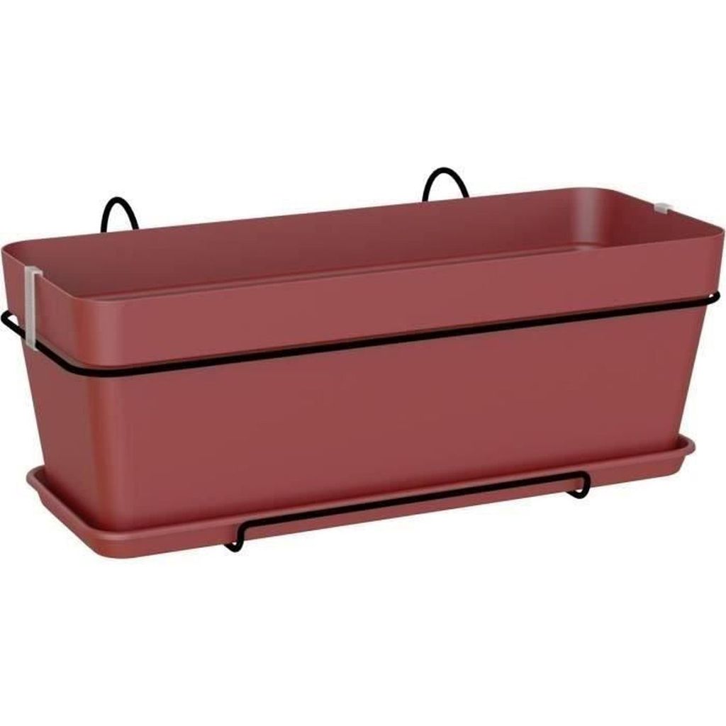 ARTEVASI - Pflanzkasten Capri 50 cm v2 dunkelrot 50,2 x 28,5 x h20,7 cm - 1,54 l