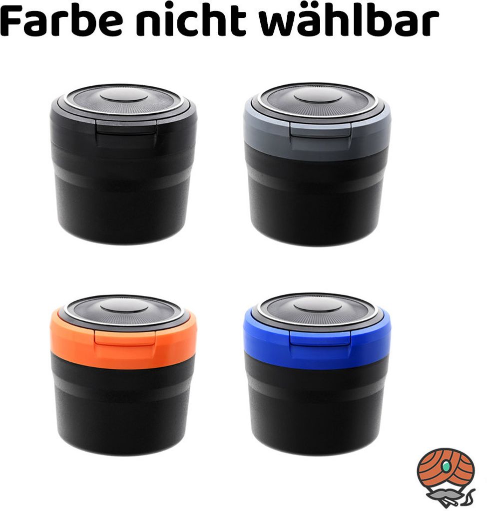 Atomic Mini Auto-Aschenbecher mit Deckel und LED-Licht, Produktbild 